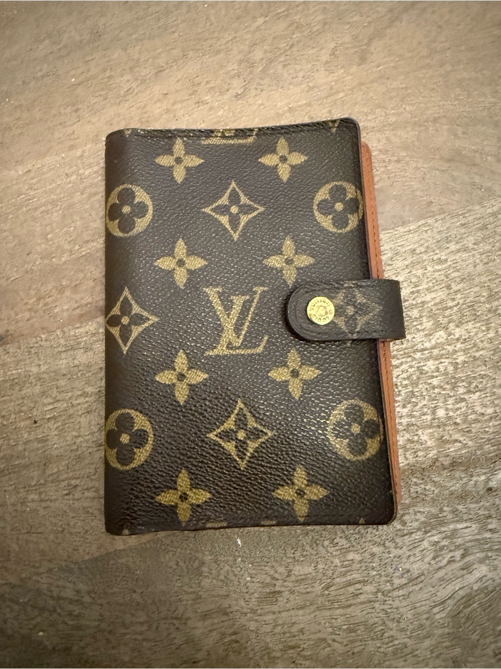 Louis Vuitton Monogram Canvas Agenda Cover - Dark Brown with Gold Monogram